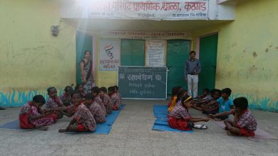 कठगड (ताहाराबाद) जि.प. शाळेत  विद्यार्थ्यांनी राखी बांधून " रक्षाबंधन "  उत्साहात साजरा ! 
