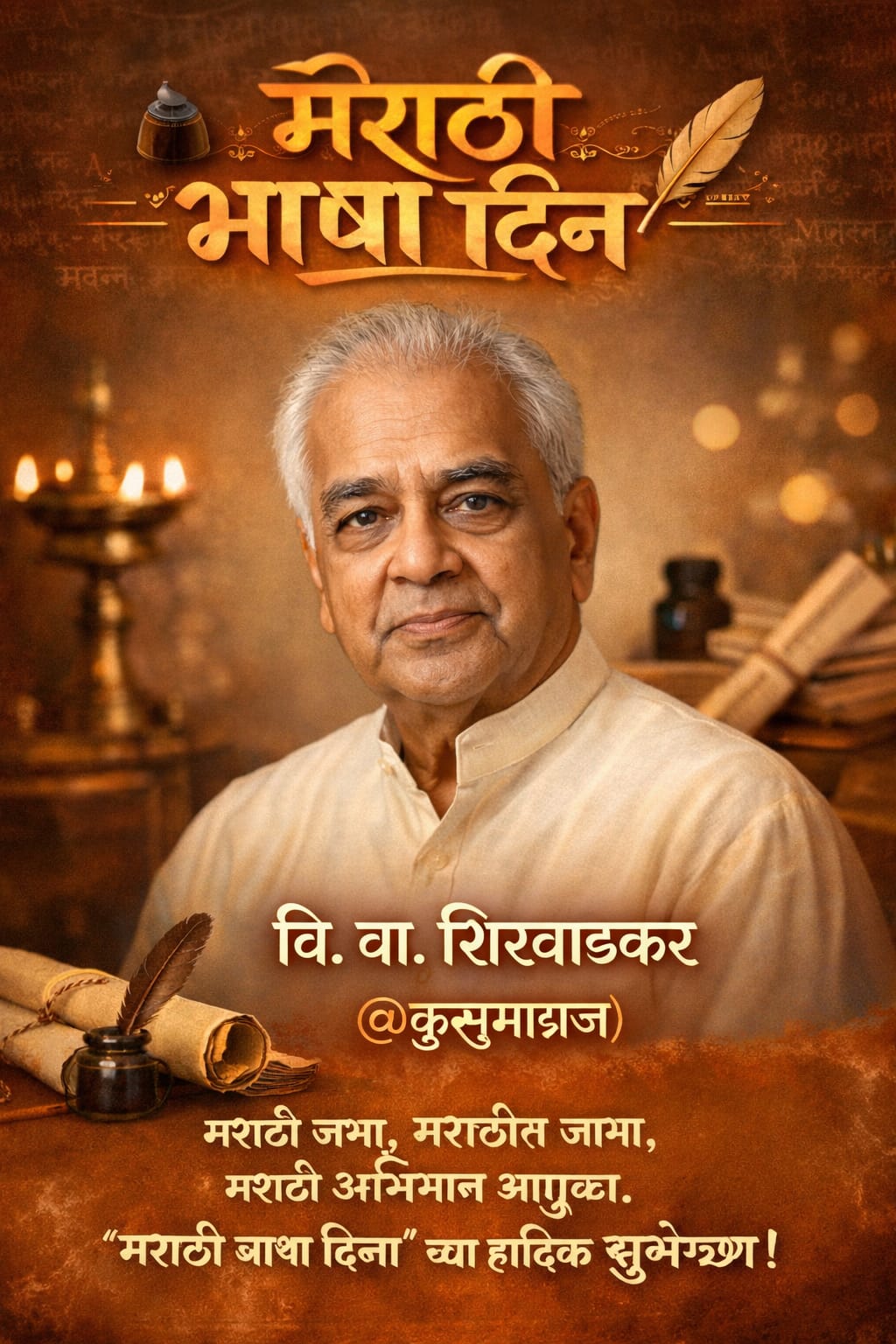 नागपूर:-२७ फेब्रुवारी : ‘मराठी भाषा गौरव दिन’ – मातृभाषेचा सन्मान जपूया-(प्रतिनिधी : रमेश लांजेवार)🌎