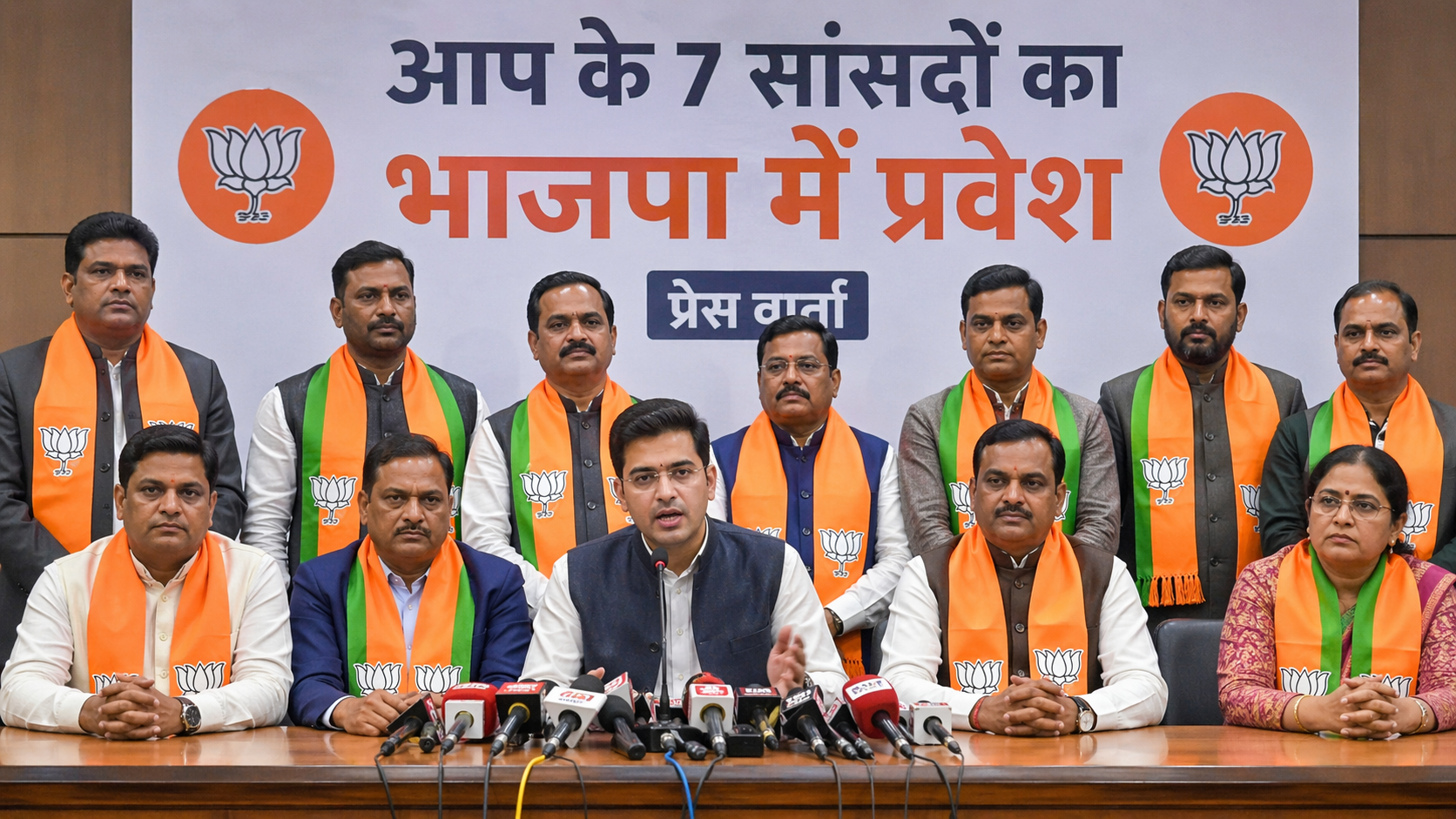 नवी दिल्ली:-आप पक्षाला मोठा धक्का? खासदारांच्या भाजप प्रवेशाच्या दाव्याने राजकारणात खळबळ-(प्रतिनिधी)