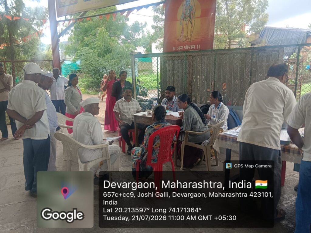 देवरगाव (ता. चांदवड) :-मुख्यमंत्री जनआरोग्य शिबिर अभियानाला देवरगावात उत्स्फूर्त प्रतिसाद; नागरिकांची विविध आजारांची तपासणी, लसीकरण व सिकल सेल चाचण्या-(प्रतिनिधी : नंदू देवरे ) whatsapp image 2026 07 21 at 11.52.35 am (1)